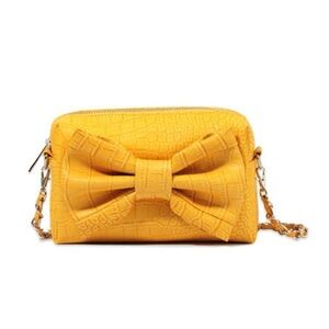 Forever 21 Yellow Bow Cross Body Bag